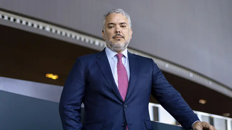 El expresidente de Colombia Iv&aacute;n Duque, en una entrevista con EFE en Madrid./ EFE