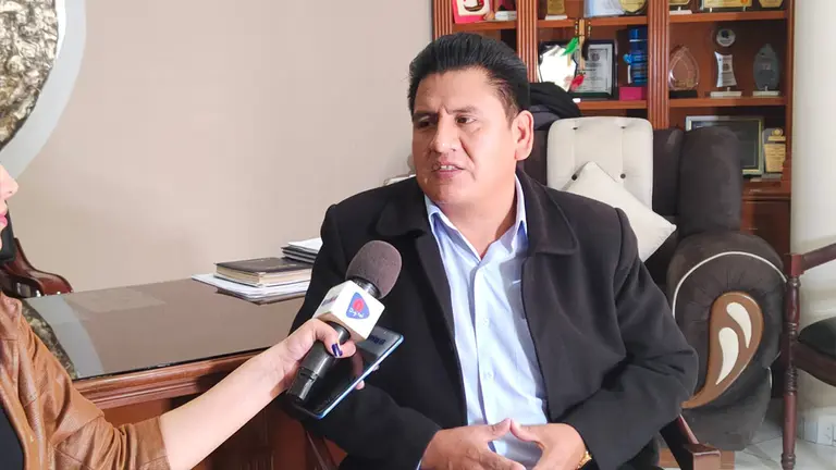 El alcalde Pedro Guti&eacute;rrez, en entrevista con Buena Noche. NICOLE VARGAS