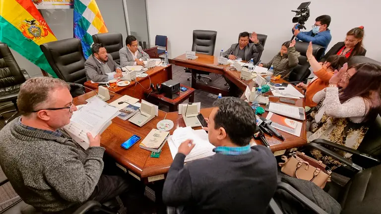 Sesi&oacute;n de la Comisi&oacute;n de Constituci&oacute;n de la C&aacute;mara de Diputados./ ERBOL