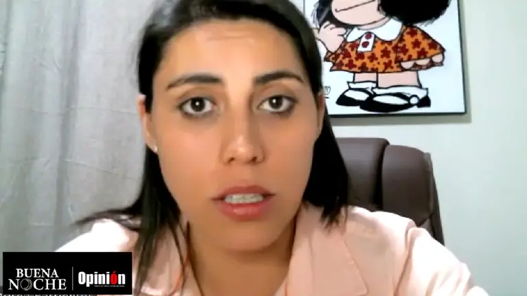 Andrea Barrientos, en entrevista con Buena Noche./ CAPTURA DE VIDEO