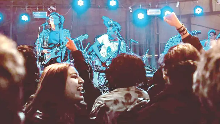 La banda &Uacute;ltimos Glaciares durante un concierto 
musical./ FACEBOOK &Uacute;LTIMOS GLACIARES