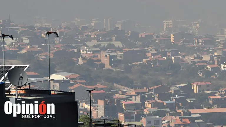 Vista de la contaminaci&oacute;n en la ciudad./ NO&Eacute; PORTUGAL