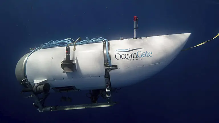 Fotograf&iacute;a facilitada por Ocean Gate que muestra el exterior de un submarino tur&iacute;stico, con capacidad para cinco personas, operado por la citada compa&ntilde;&iacute;a./ EFE