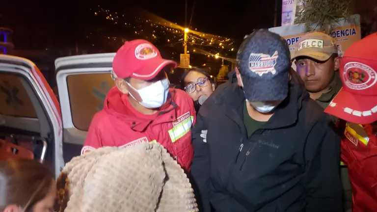 Jhonatan D&iacute;az, cuando lleg&oacute; al hospital Arco Iris. Roberto Guzm&aacute;n/LA RAZ&Oacute;N