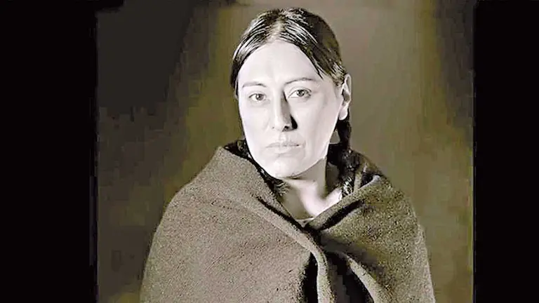 La actriz que protagoniza la obra teatral "Bartolina Sisa"./ PEQUE&Ntilde;O TEATRO DE BOLIVIA
