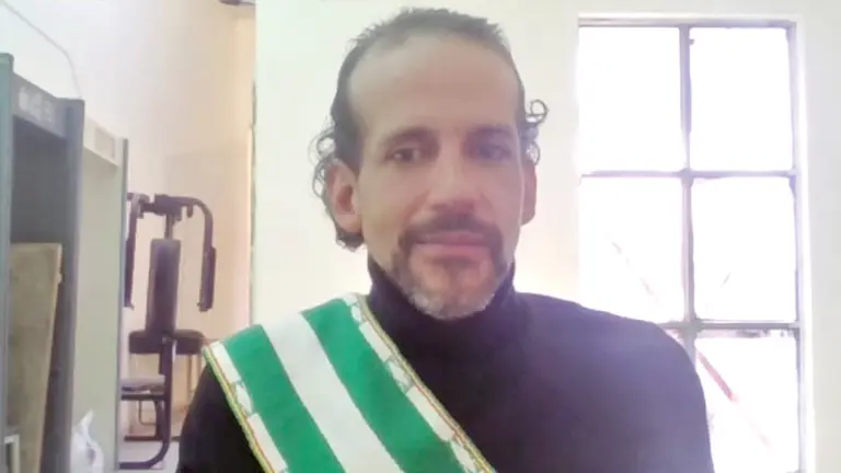 El gobernador Luis Fernando Camacho en una audiencia/ ERBOL