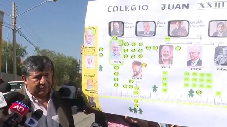 Jos&eacute; Luis Careaga, abogado de exalumnos del colegio Juan XXIII, en conferencia de prensa./ TOMADA DE ERBOL