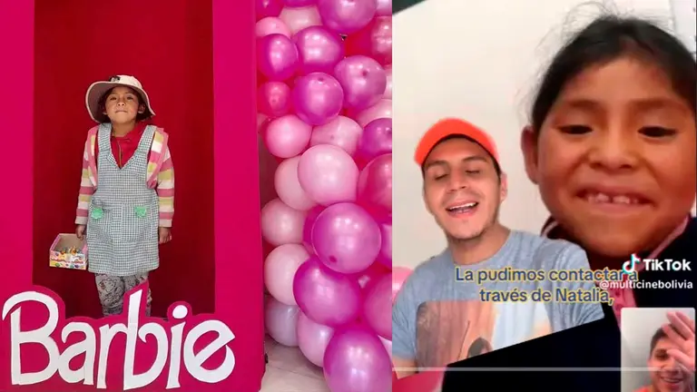 La peque&ntilde;a que se hizo viral tras la fotograf&iacute;a en el estreno de Barbie. CAPTURAS