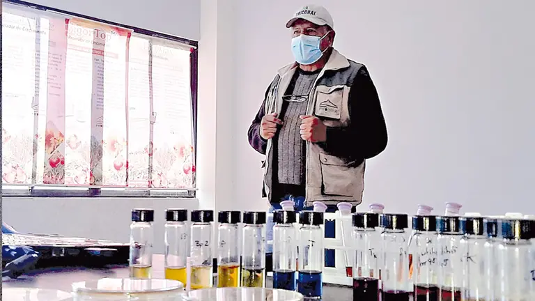Un profesional explica temas vinculados a la 
agroecolog&iacute;a./ PROINPA