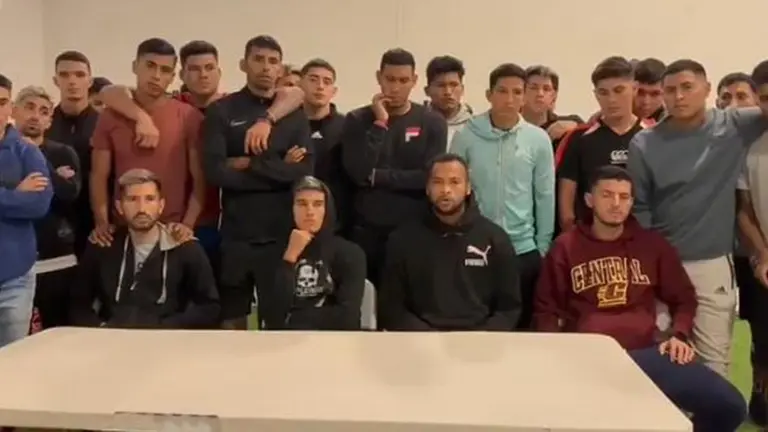 Captura de video de los jugadores de Palmaflor./ TOMADA DE URGENTE