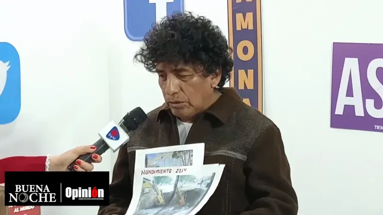 Ren&eacute; Quispe, representante de los vecinos de la 6 de Agosto./ CAPTURA DE VIDEO