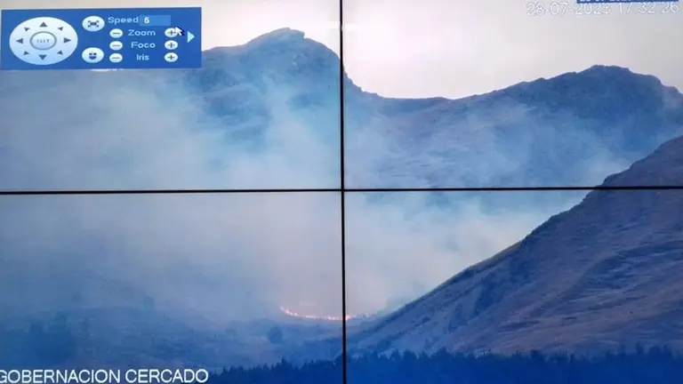 Se registra un nuevo incendio en el Parque Tunari./ GOBERNACI&Oacute;N DE COCHABAMBA