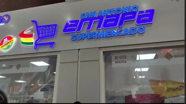 Supermercado Emapa, en la Estaci&oacute;n San Antonio./ CAPTURA DE VIDEO