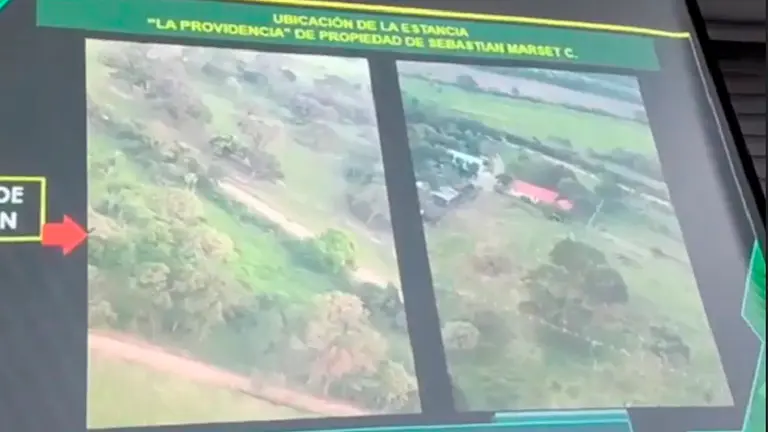 Imagen de la hacienda allanada por la Polic&iacute;a. CAPTURA DE VIDEO
