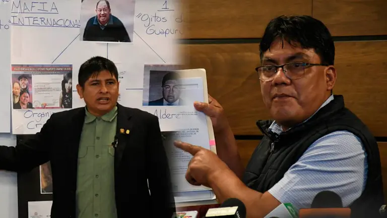 El diputado arcista Rolando Cuellar (i) el diputado evista H&eacute;ctor Arce. APG
