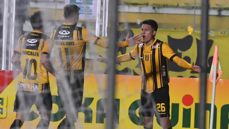 Jugadores del Tigre celebran un gol en el partido./ APG