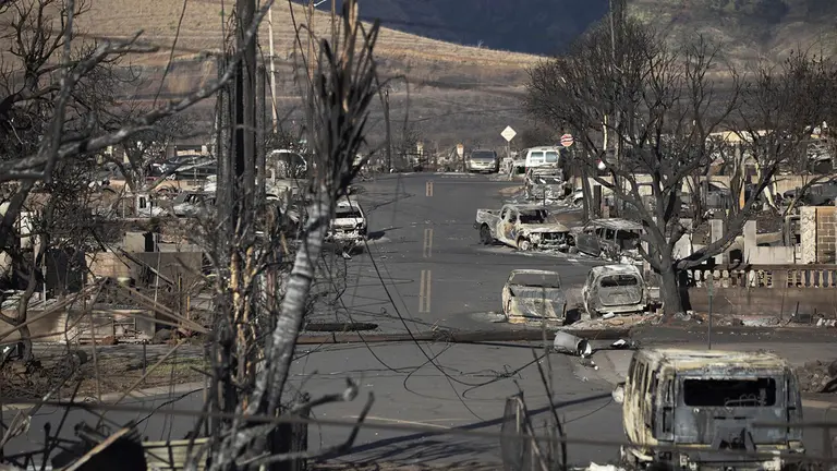 Imagen de un sector de Maui, tras los incendios./ EFE