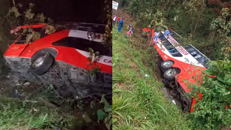Dos im&aacute;genes de la flota que se accident&oacute; ayer mi&eacute;rcoles. APG