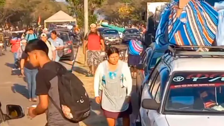 As&iacute; amaneci&oacute; la zona de La Guardia, uno de los tramos bloqueados por el conflicto carretero. Captura RRSS