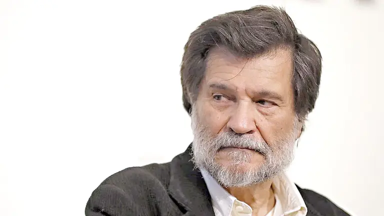 El cineasta V&iacute;ctor Erice en la presentaci&oacute;n de su videoinstalaci&oacute;n 'Piedra y cielo'./ EFE