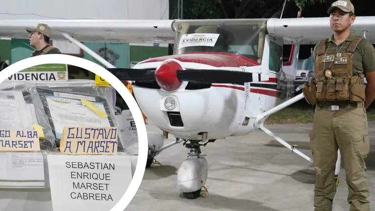 Hangar intervenido es de la hermana del &ldquo;Colla&rdquo; y donde familiares de Marset entrenaban para pilotar./ MIN. GOBIERNO