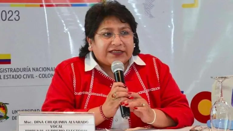 La exvocal del Tribunal Supremo Electoral (TSE) Dina Chuquimia. / Urgente.bo