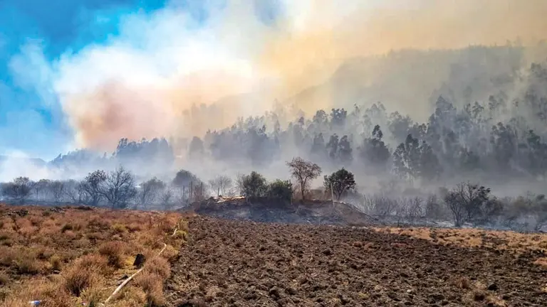 Incendio en Combuyo.  / TUNARI SIN FUEGO