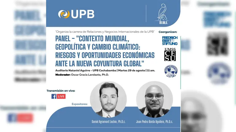 La UPB sostendr&aacute; panel sobre coyuntura geopol&iacute;tica en la Llajta