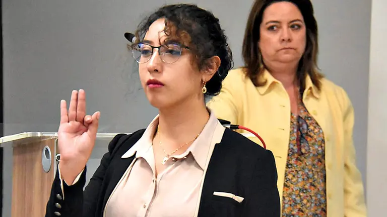 Karla Calder&oacute;n, la nueva presidenta de YLB./ ABI
