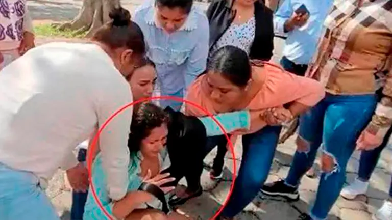 Foto sobre la agresi&oacute;n pasada a la asamble&iacute;sta./ CORTES&Iacute;A