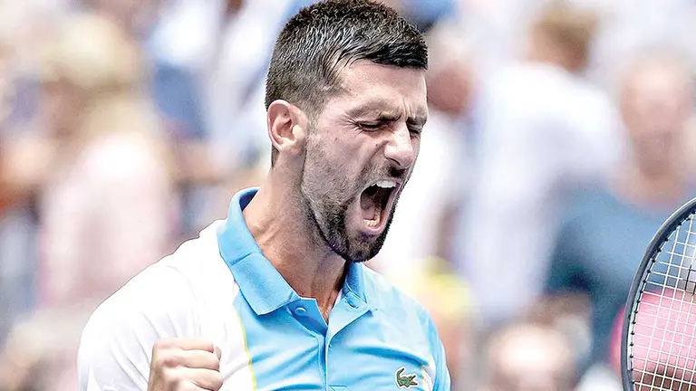 Nole celebra un punto logrado durante un compromiso./ US OPEN