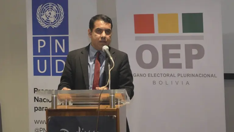 El presidente en ejercicio  del Tribunal Supremo Electoral (TSE), Francisco Vargas./ TSE