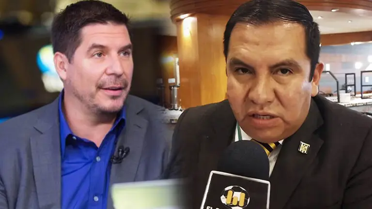 Los dirigentes Marcelo Claure y H&eacute;ctor Montes, de Bol&iacute;var  The Strongest, respectivamente./ ARCHIVO