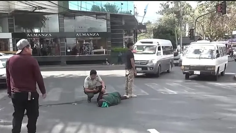 La mujer atropellada en la plazuela Col&oacute;n. ATB