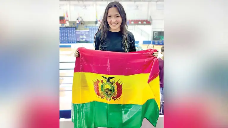 Bonadona, tras obtener el bronce en Asunci&oacute;n./ FBE