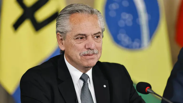El expresidente de Argentina, Alberto Fern&aacute;ndez, participa en la II Conferencia de Am&eacute;rica Latina y del Caribe sobre Operaciones de Paz de la Organizaci&oacute;n de las Naciones Unidas (Alconu) hoy, en Buenos Aires (Argentina)./ EFE