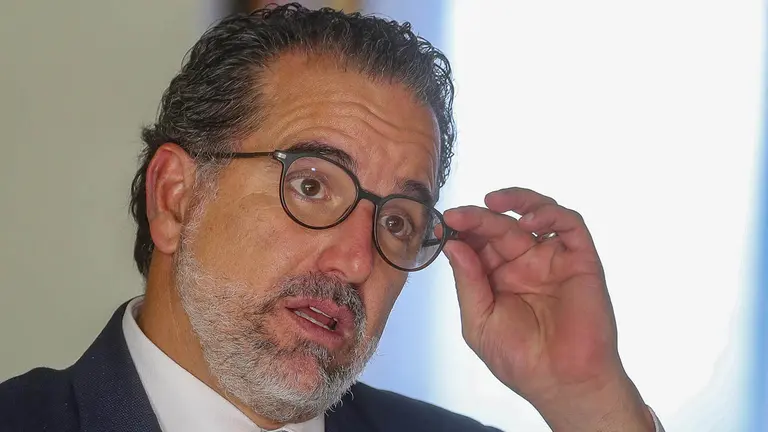 Fotograf&iacute;a de archivo en la que se registr&oacute; al ministro de Relaciones Exteriores y Movilidad Humana de Ecuador, Gustavo Manrique, durante una entrevista con EFE, en Quito (Ecuador)./ EFE