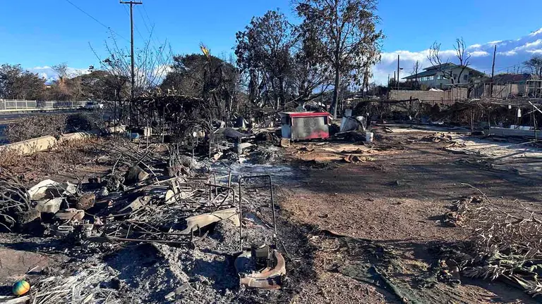 Fotograf&iacute;a de archivo de los escombros tras un incendio, en Maui, Haw&aacute;i (EE.UU.). EFE