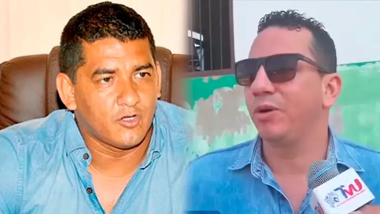 El dirigente pandino Marco Rodr&iacute;guez (i). Del lado derecho, su par Roger Franco, de Vaca D&iacute;ez. COMPOSICI&Oacute;N OPINI&Oacute;N
