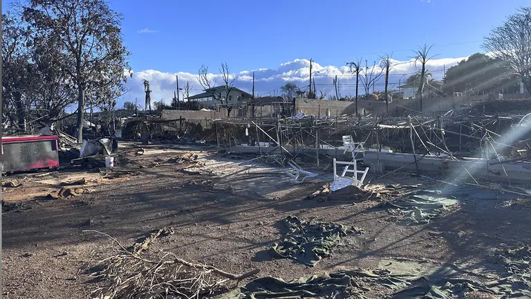 Vista de la destrucci&oacute;n causada por los incendios en la localidad de Lahaina, Maui, Haw&aacute;i, en una fotograf&iacute;a de archivo./ EFE