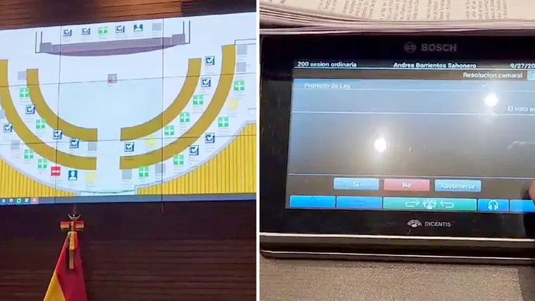 El sistema de votaci&oacute;n electr&oacute;nica que se ensayó./ ERBOL