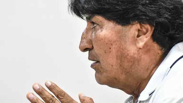Evo Morales, expresidente de Bolivia, en conferencia de prensa, en Cochabamba./ DICO SOL&Iacute;S