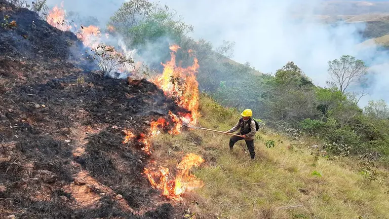 Trabajos de mitigaci&oacute;n de incendios en Bolivia./ MMAyA