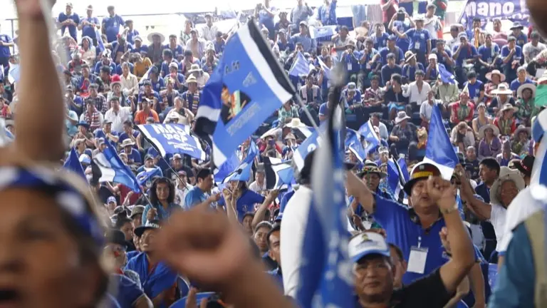El Congreso del MAS, en Lauca &Ntilde;, realizado en octubre de 2023. APG