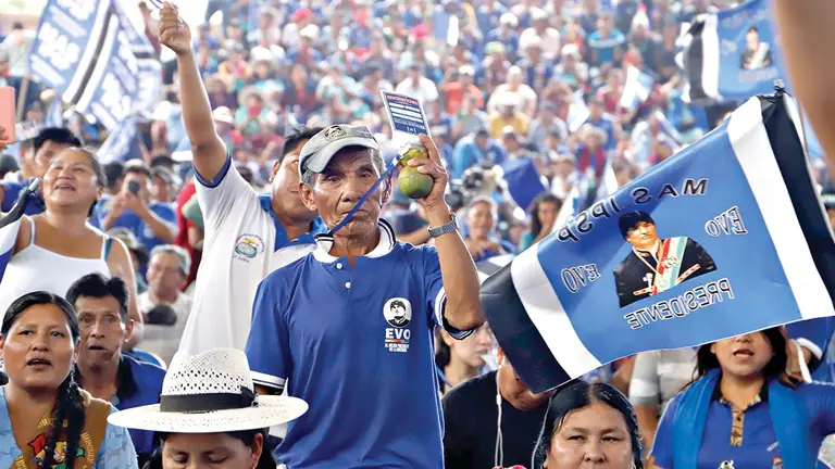 Militantes del MAS en el congreso que se llev&oacute; adelante en Lauca &Ntilde;, en octubre de 2023. APG