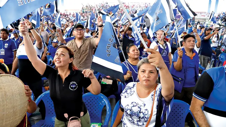 Militantes del ala evista del MAS-IPSP en un congreso pasado. APG