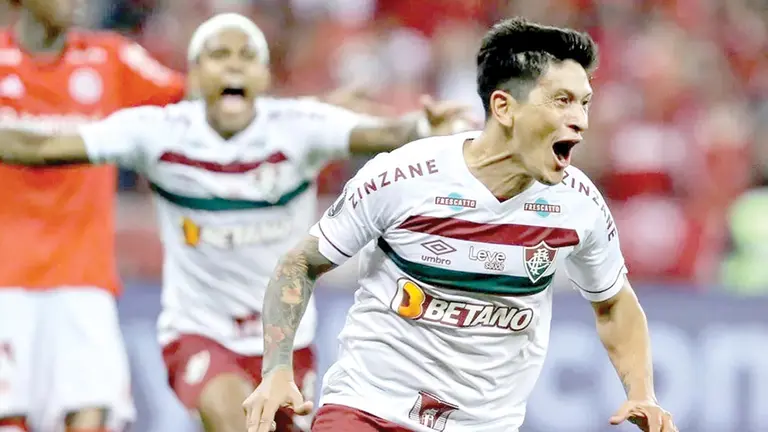 Germ&aacute;n Cano celebra un gol para el club carioca./ TYC SPORTS