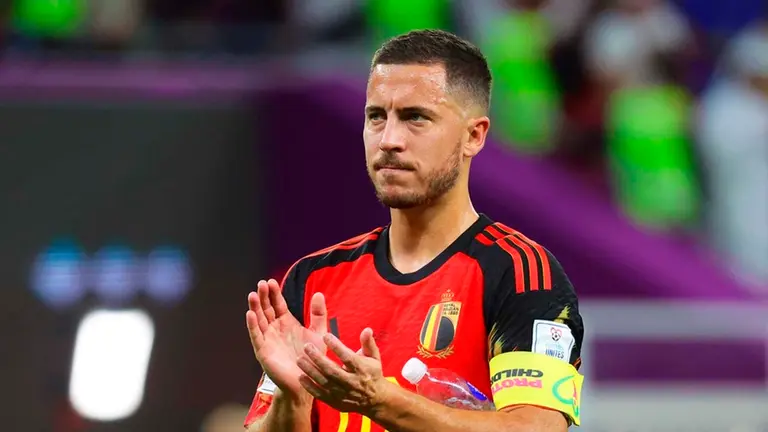 El futbolista belga Eden Hazard en un partido con su selecci&oacute;n. EFE