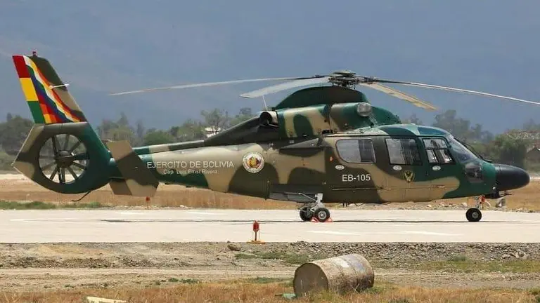 Imagen referencial de un helic&oacute;ptero militar. RRSS