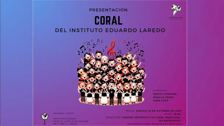 Instituto Laredo presenta velada coral./ FACEBOOK